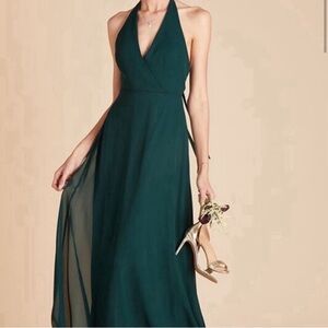Emerald Green Moni Convertible Chiffon Birdy Grey Bridesmaid Dress